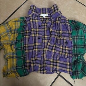 croptop plaid print